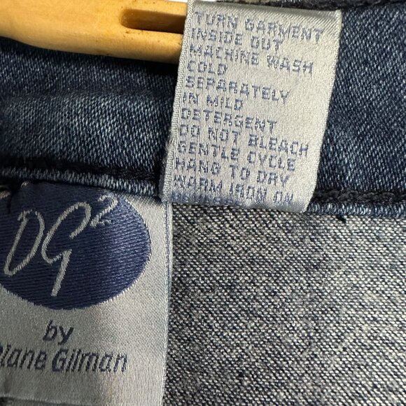 DG2 by Diane Gilman Womens 14 Bootcut Blue Jeans Medium Wash Denim Stretch - Picture 8 of 12